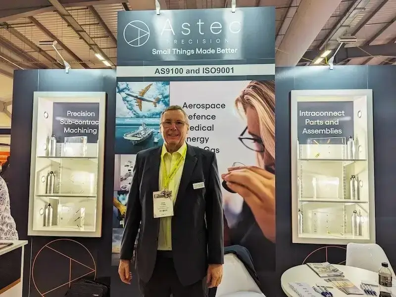 Eddie Young at Southern Manufacturing and Electronics Exhibition 2024 - Astec Precision at Southern Manufacturing Expo